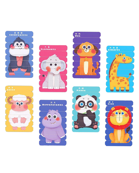 Wooden Strip Animals Puzzle