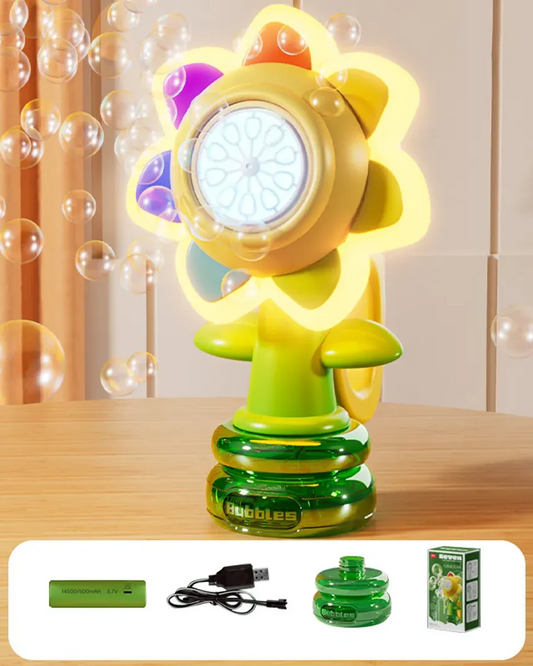 Seven Color Flower Bubble Machine