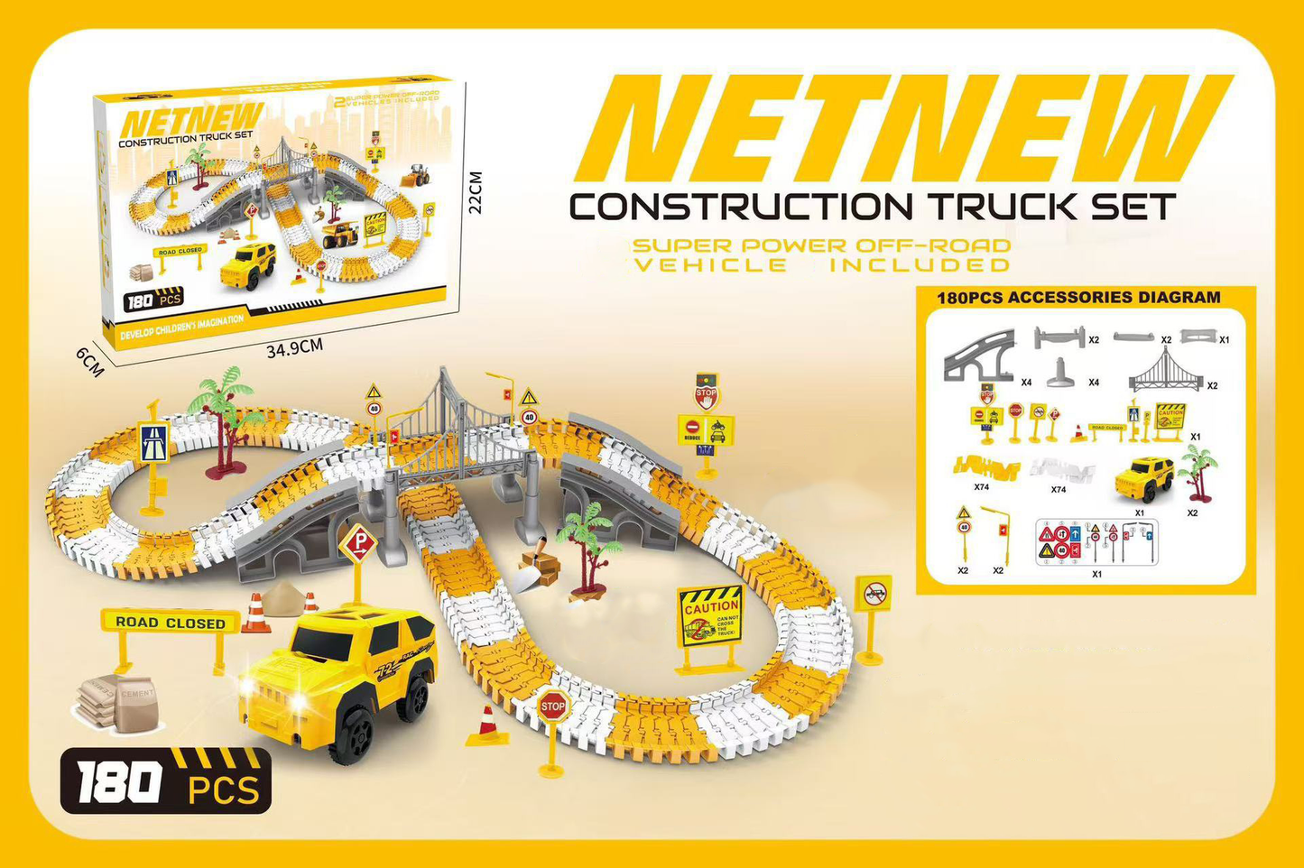 Flexible Construction Track Set