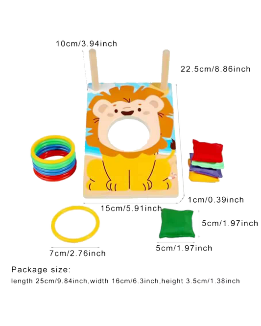 Wooden Sandbag & Ring Toss Game