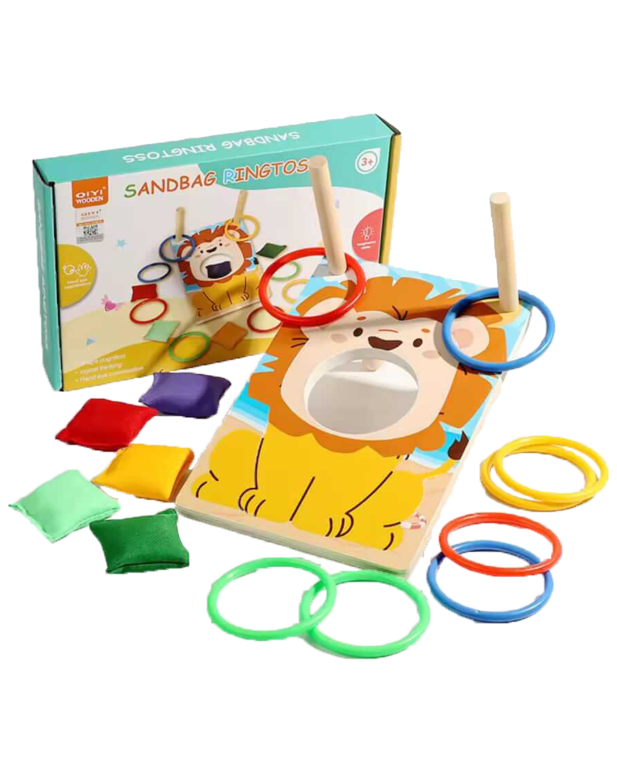 Wooden Sandbag & Ring Toss Game