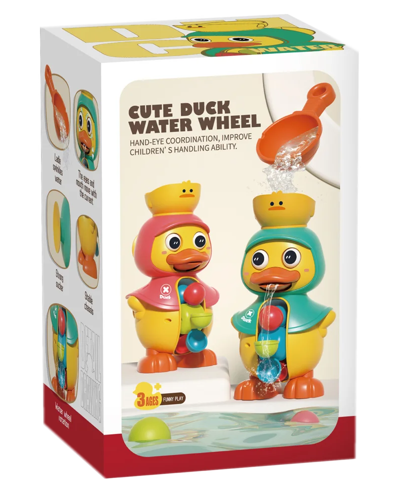 Cute Duck Water Wheel Bath Toy