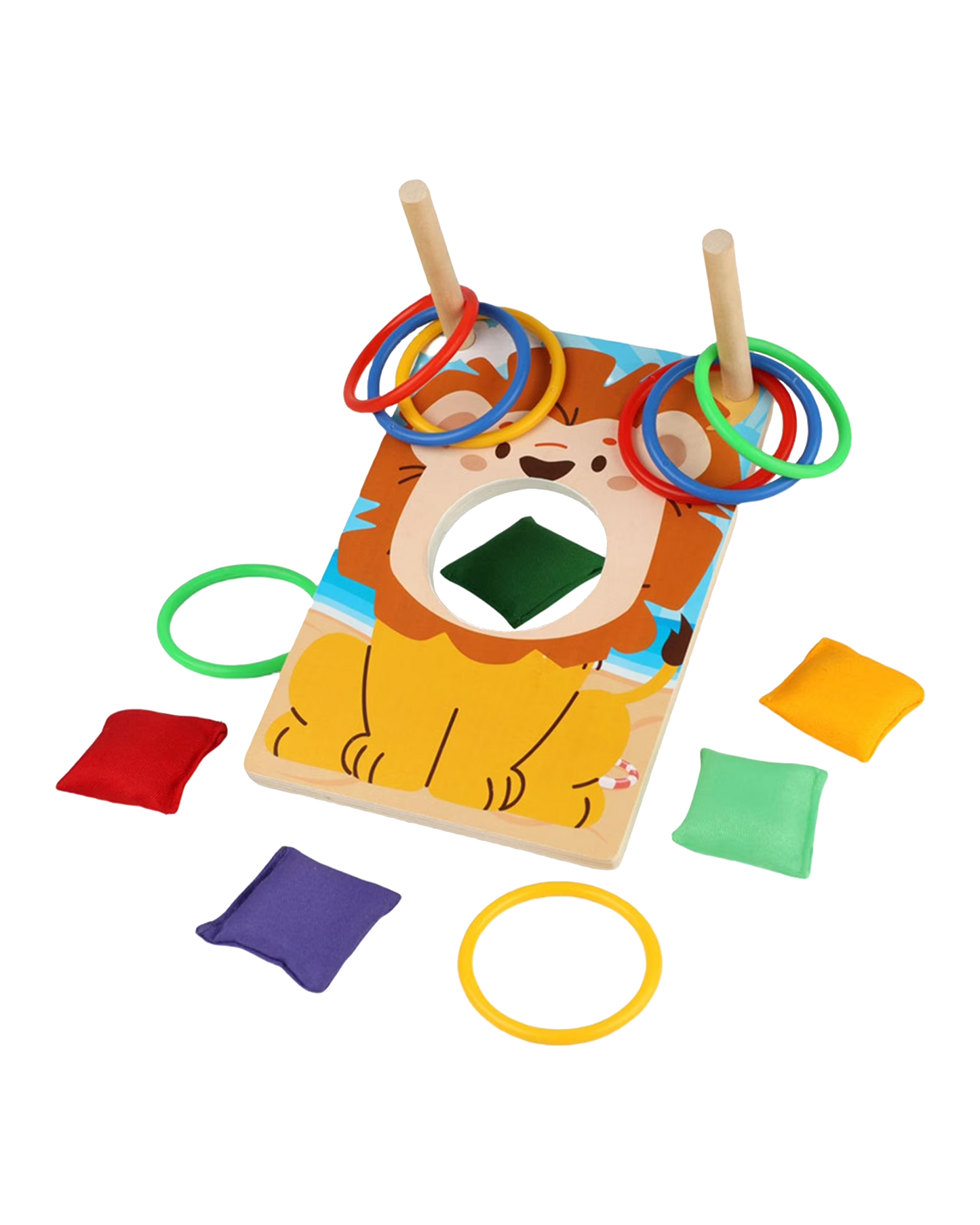 Wooden Sandbag & Ring Toss Game