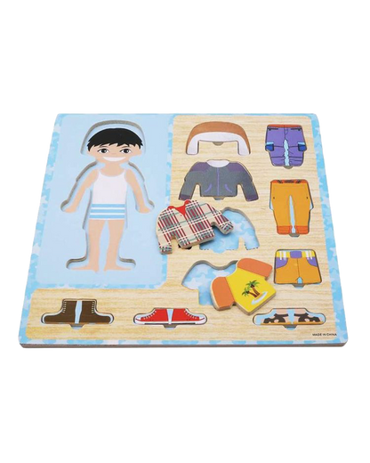 Wooden Change Clothes Puzzle