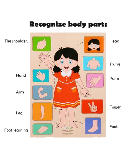 Montessori Body Parts Wooden Puzzle