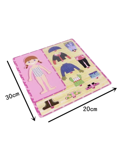 Wooden Change Clothes Puzzle