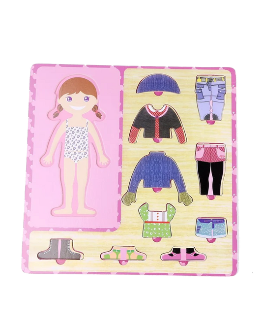 Wooden Change Clothes Puzzle