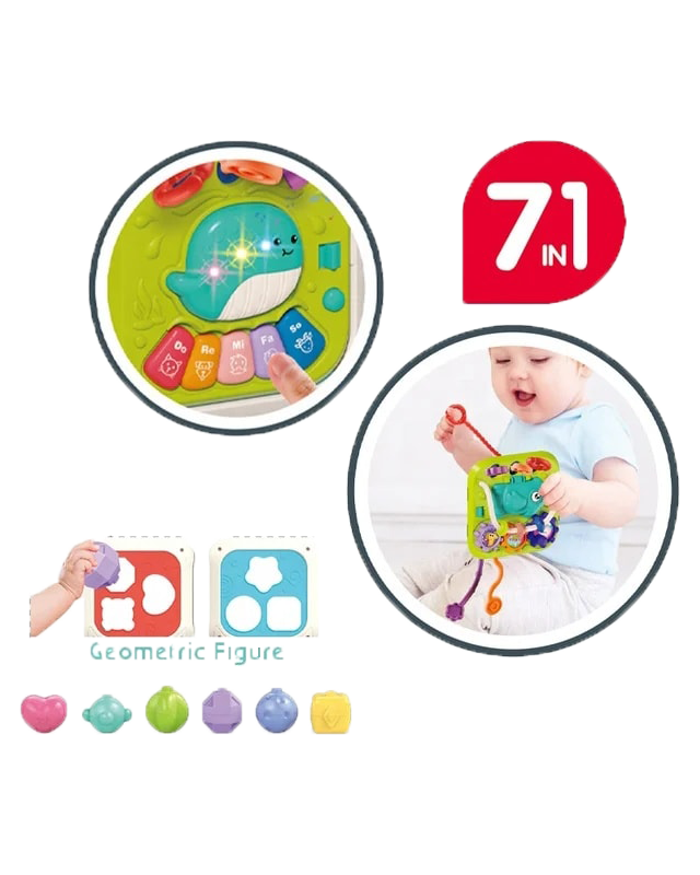 7-in-1 Musical Shape Sorter & Sensory Cube