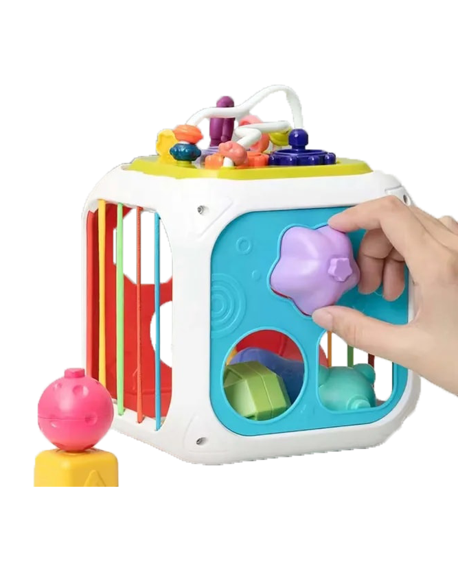 7-in-1 Musical Shape Sorter & Sensory Cube