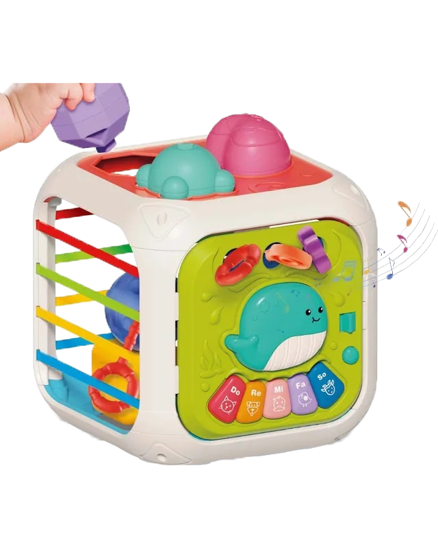 7-in-1 Musical Shape Sorter & Sensory Cube