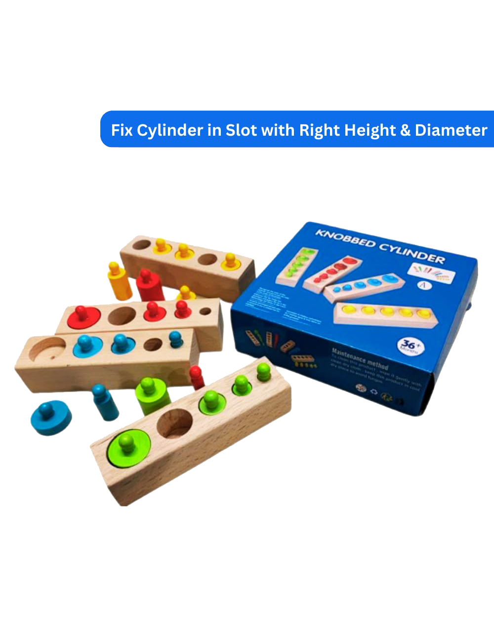 Wooden Knobbed Cylinder Puzzle