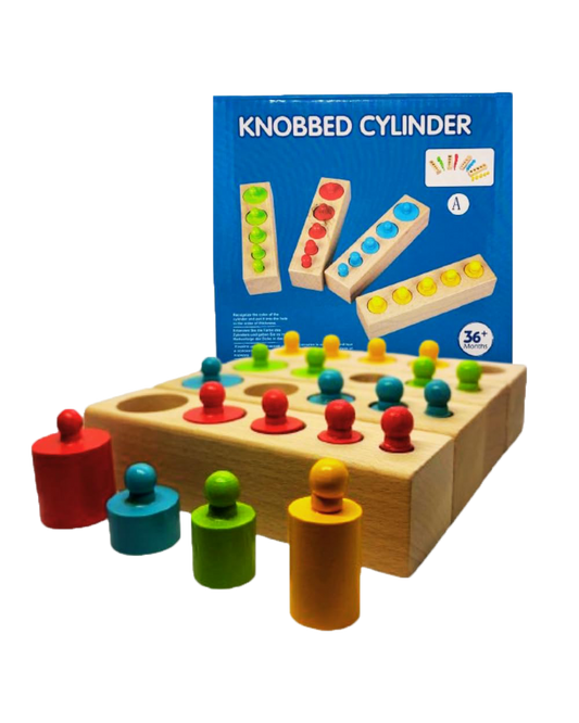 Wooden Knobbed Cylinder Puzzle