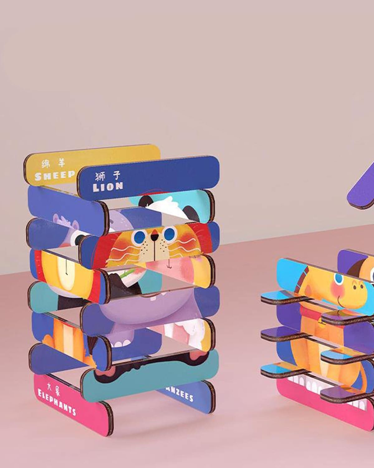Wooden Strip Animals Puzzle