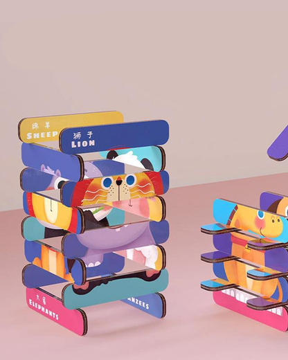 Wooden Strip Animals Puzzle