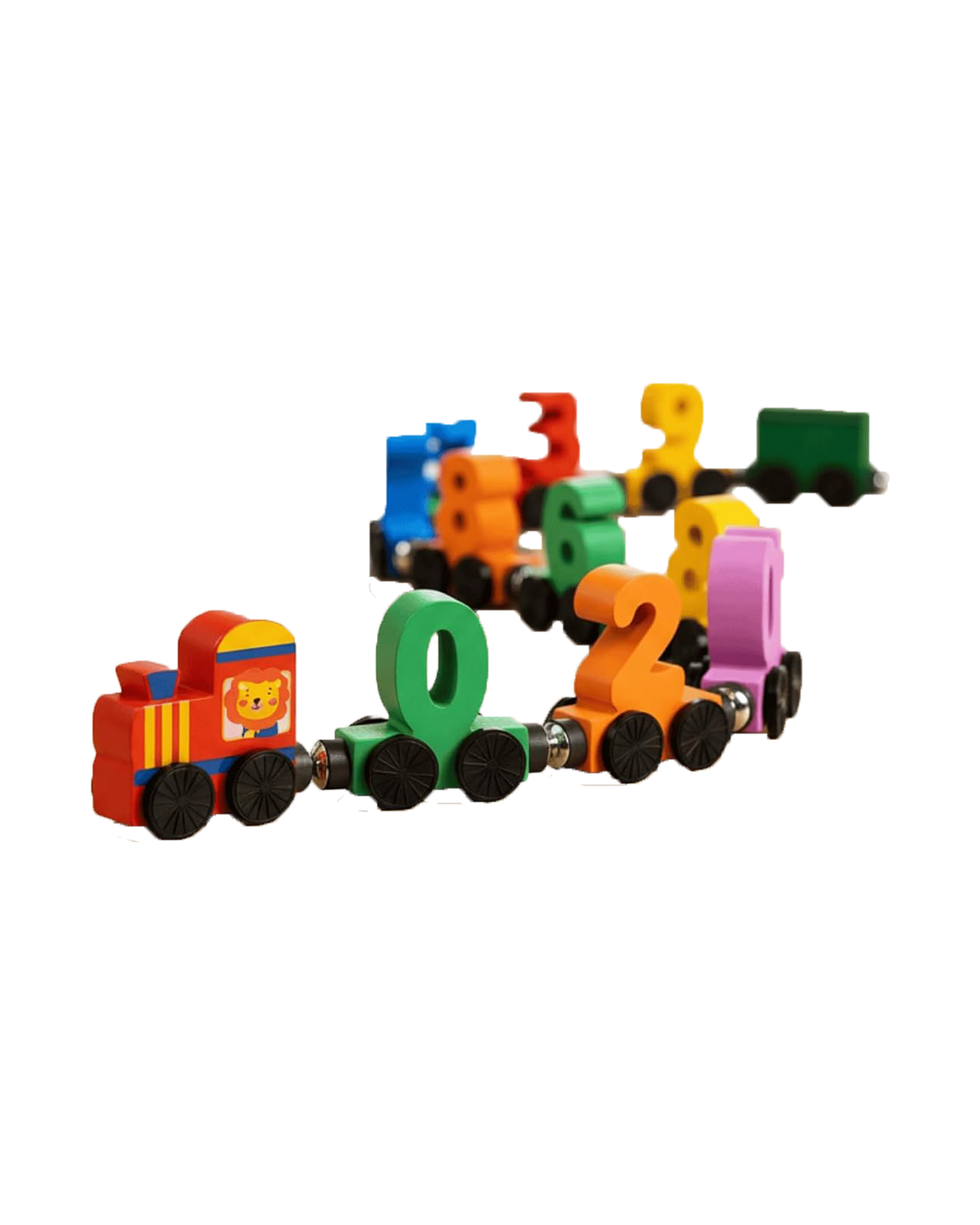 Magnetic Wooden Digital Train