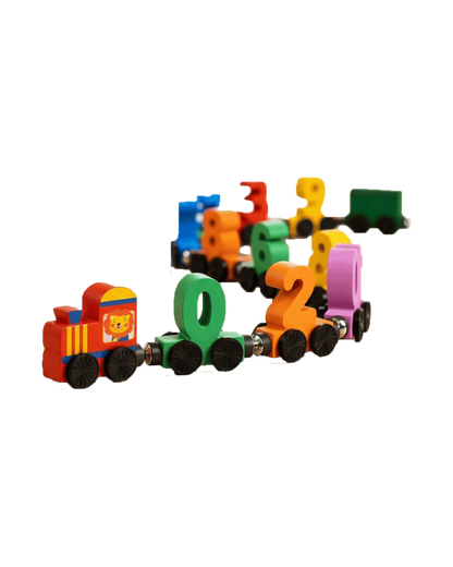 Magnetic Wooden Digital Train