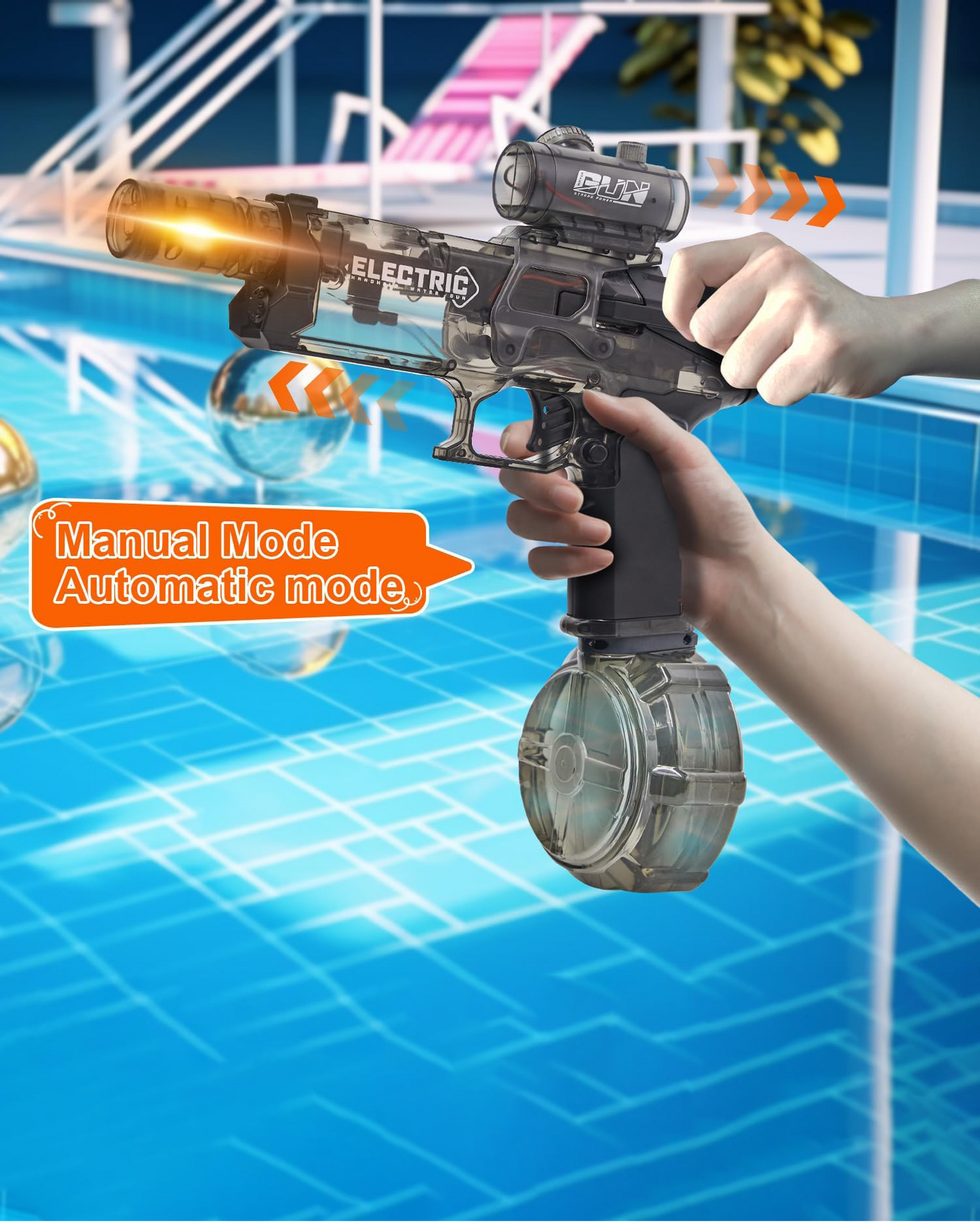 Transparent Electric Water Gun