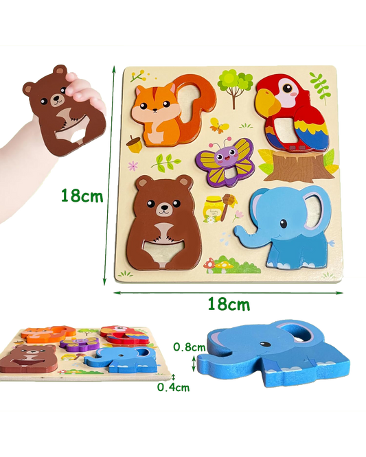Chunky Wooden Puzzle - Forest Animals