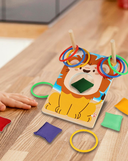 Wooden Sandbag & Ring Toss Game