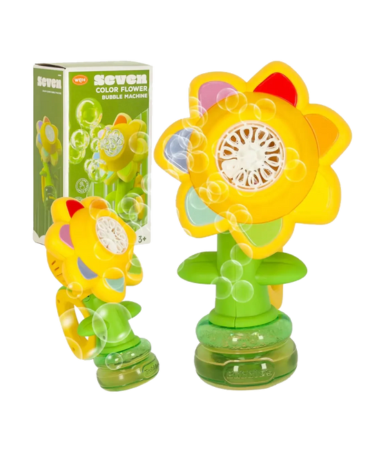 Seven Color Flower Bubble Machine