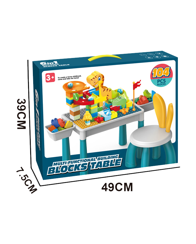 6-in-1 Building Blocks Table Set
