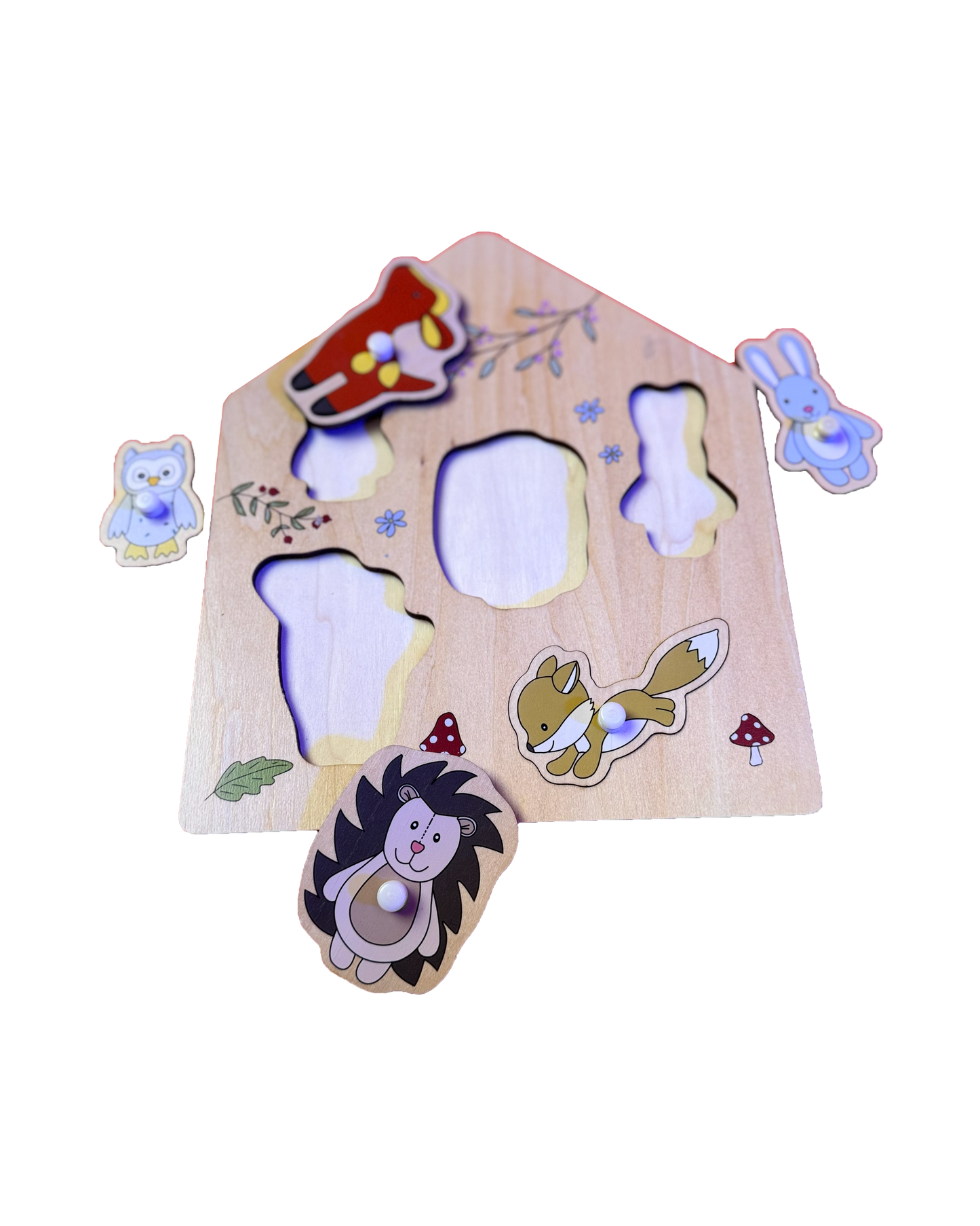 Wooden Peg Puzzle - Forest Friends