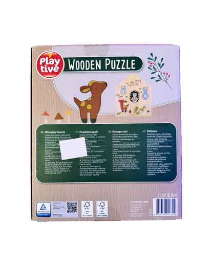 Wooden Peg Puzzle - Forest Friends