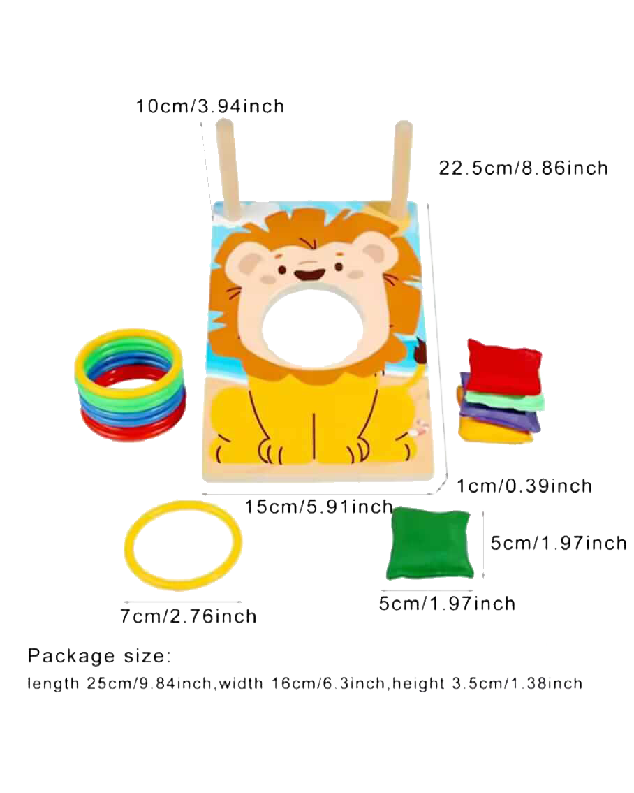 Wooden Sandbag & Ring Toss Game