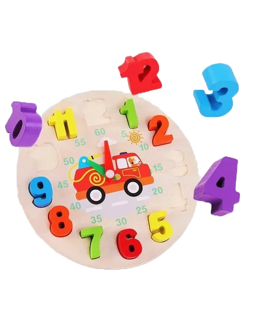 Chunky Wooden Clock Puzzle
