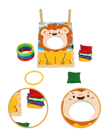 Wooden Sandbag & Ring Toss Game