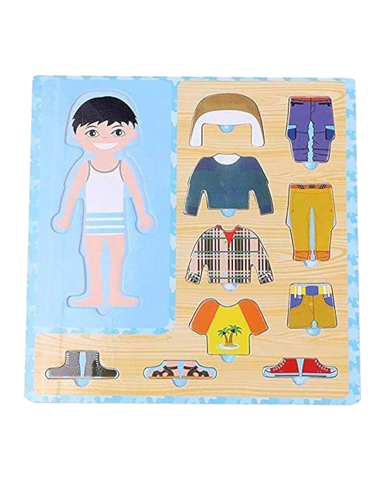 Wooden Change Clothes Puzzle