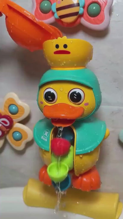 Cute Duck Water Wheel Bath Toy